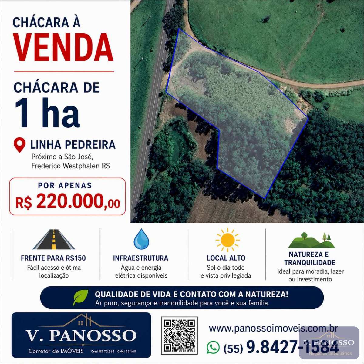 Chácara à venda, 10000m² - Panosso Imóveis - Negócios Imobiliários