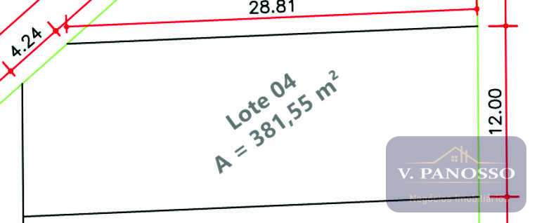 384m²  Terreno para fins Comerciais e Industriais