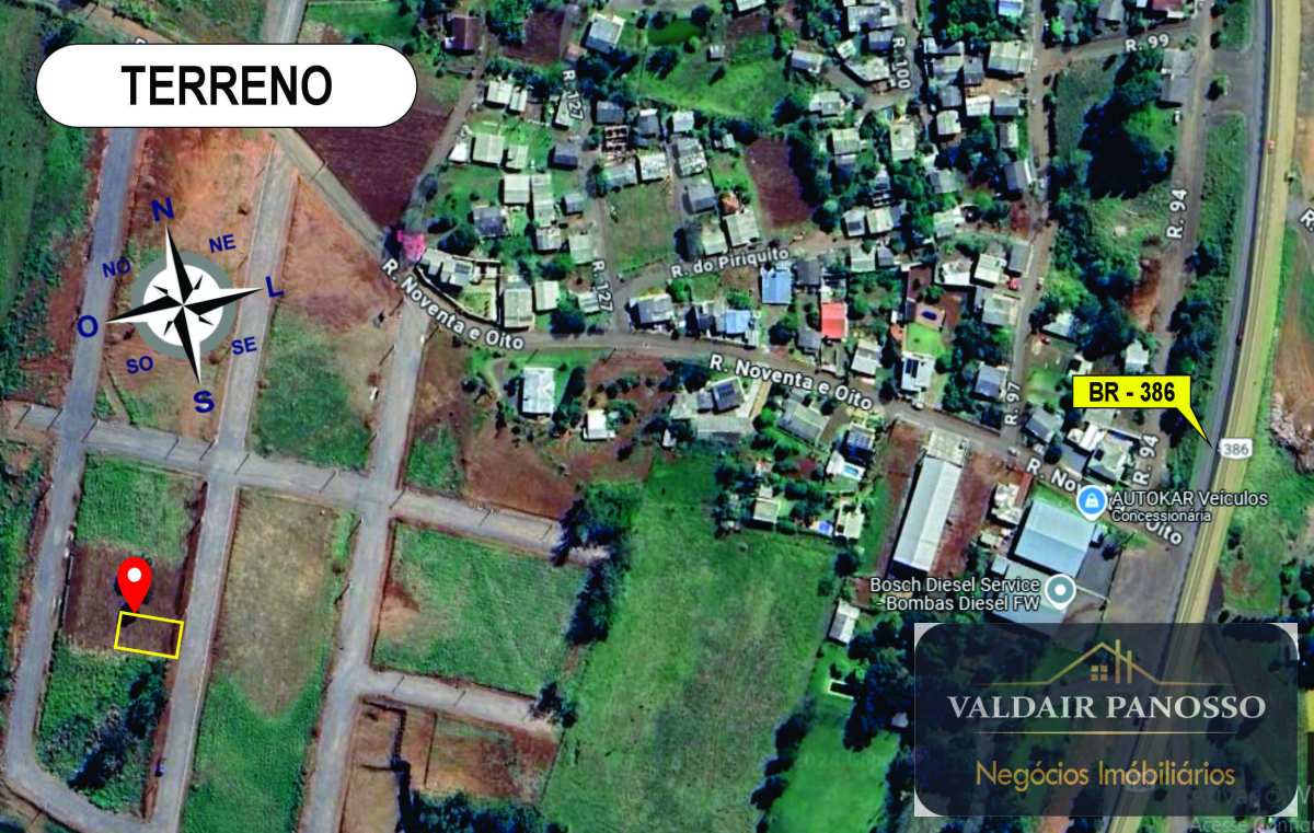 Terreno à venda em Frederico Westphalen, 312,90m² - Panosso Imóveis - Negócios Imobiliários